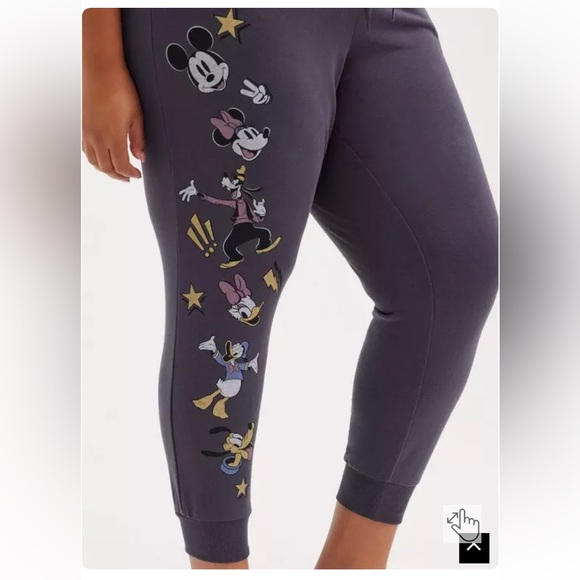 Torrid Disney Mikey & Friends Charcoal Gray Drawstring Jogger Leggings Pants - Picture 5 of 10